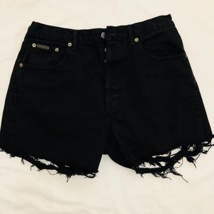 Calvin Klein destroyed high waisted shorts